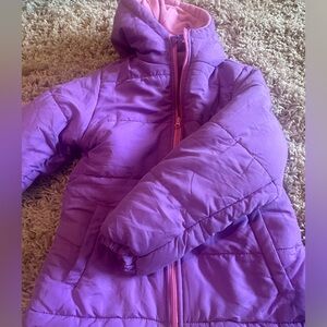 Operation Warm Purple Hooded Puffer Jacket Coat